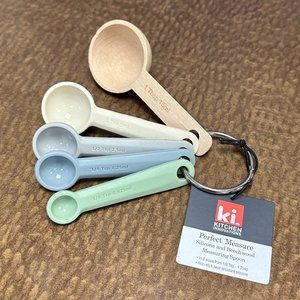 Kitchen Innovations Perfect Measure Silicone and Beechwood Measuring Spoons